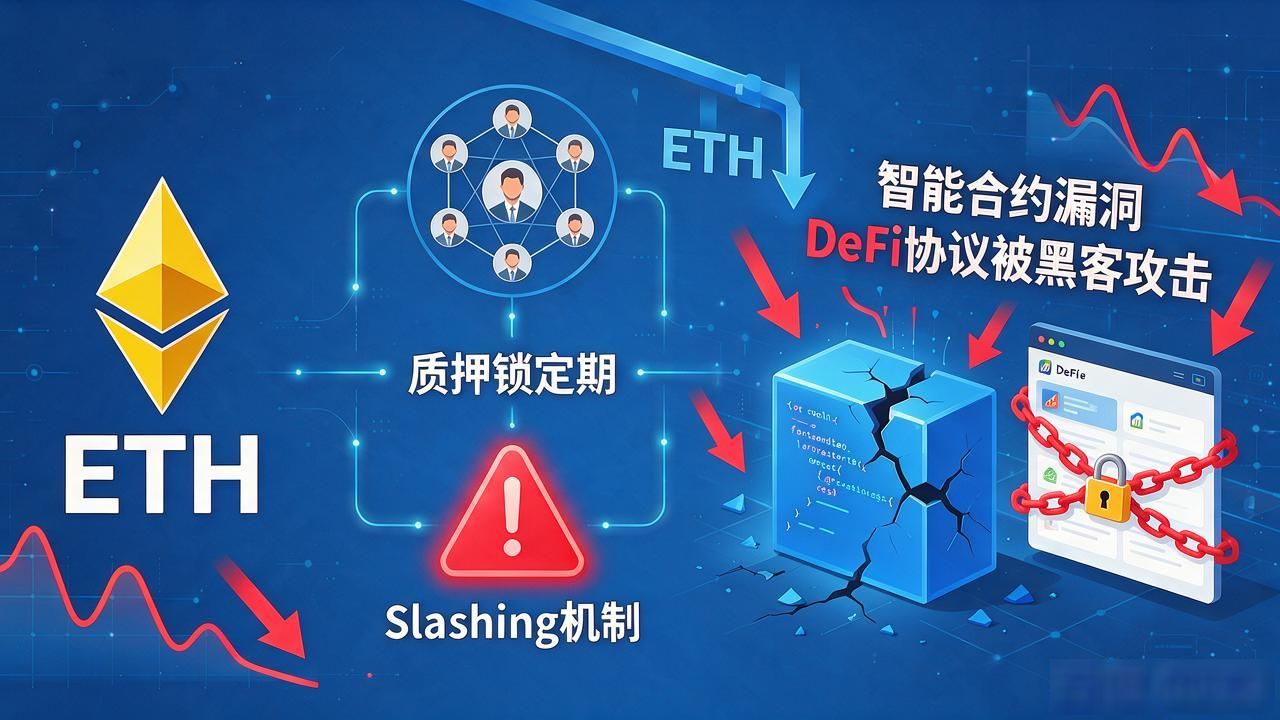 比特币价格波动与算力集中化风险_三种数字货币风险分析_以太坊PoS质押与智能合约漏洞隐患
