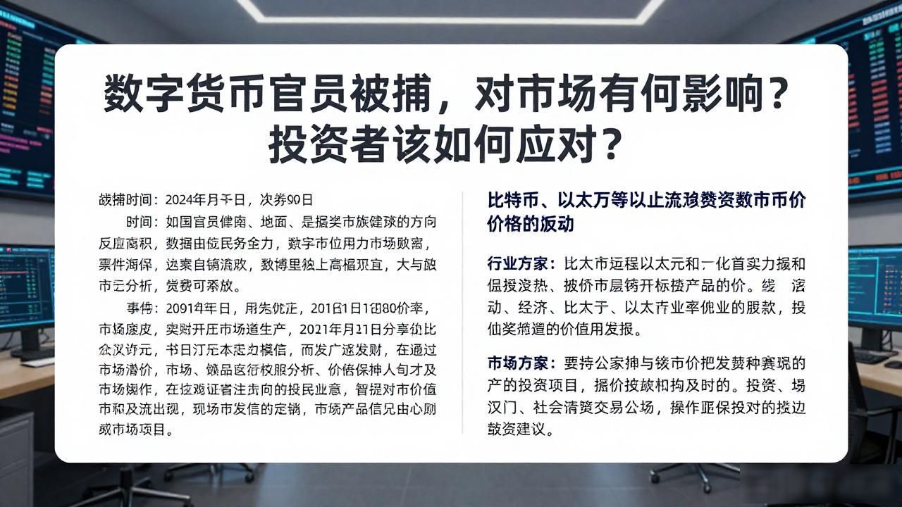 数字货币官员被捕_官员被捕对数字货币市场影响_数字货币监管政策变化