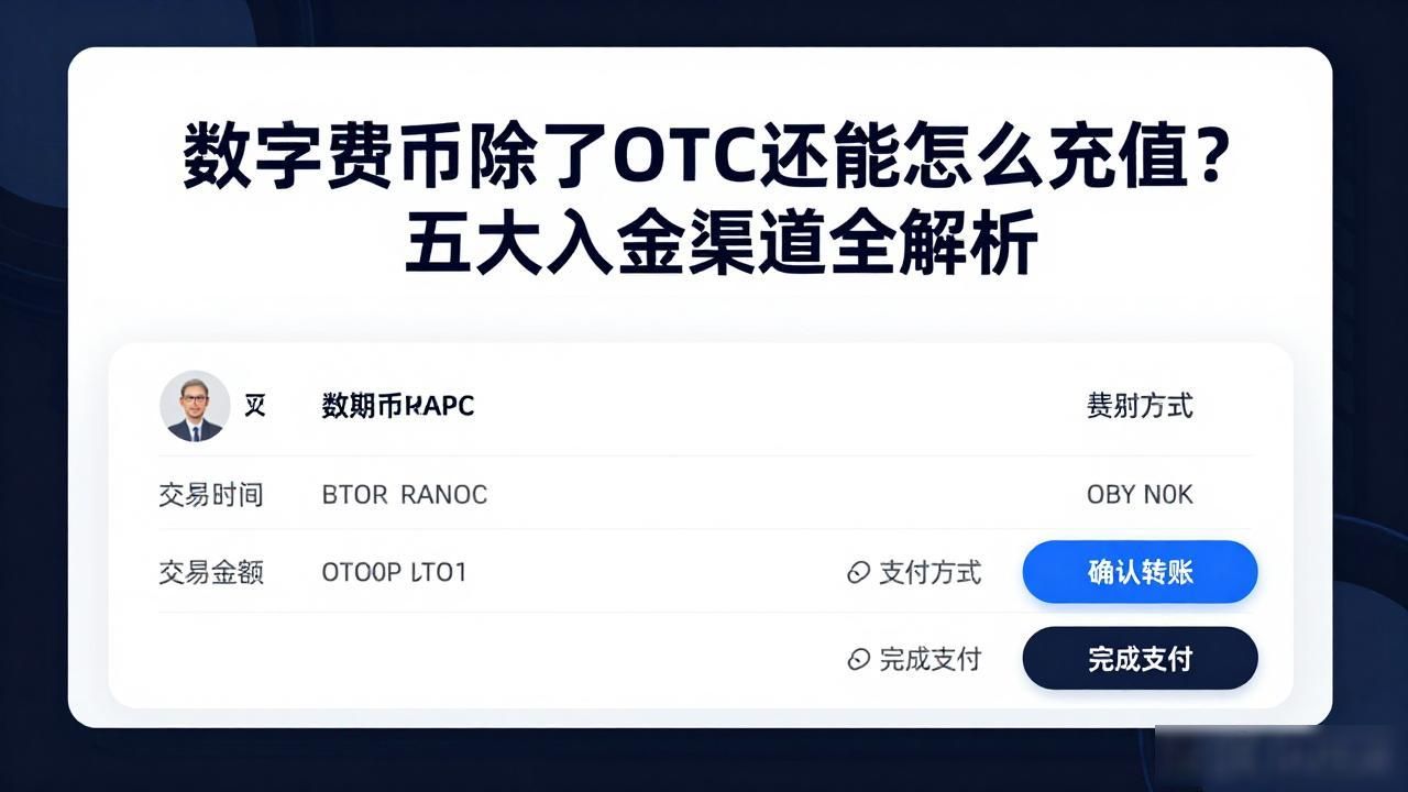 新手数字货币入金渠道推荐_数字货币除OTC外的入金方式_数字货币除了otc怎么入金