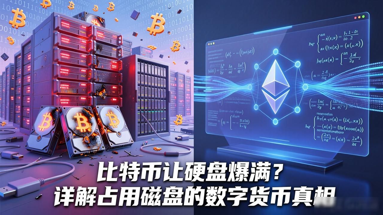 占用磁盘的数字货币_数字货币硬盘占用_比特币区块链数据规模