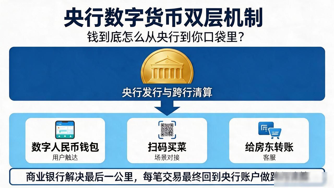 央行数字货币双层机制_数字人民币发行清算体系_央行数字货币双层运营架构