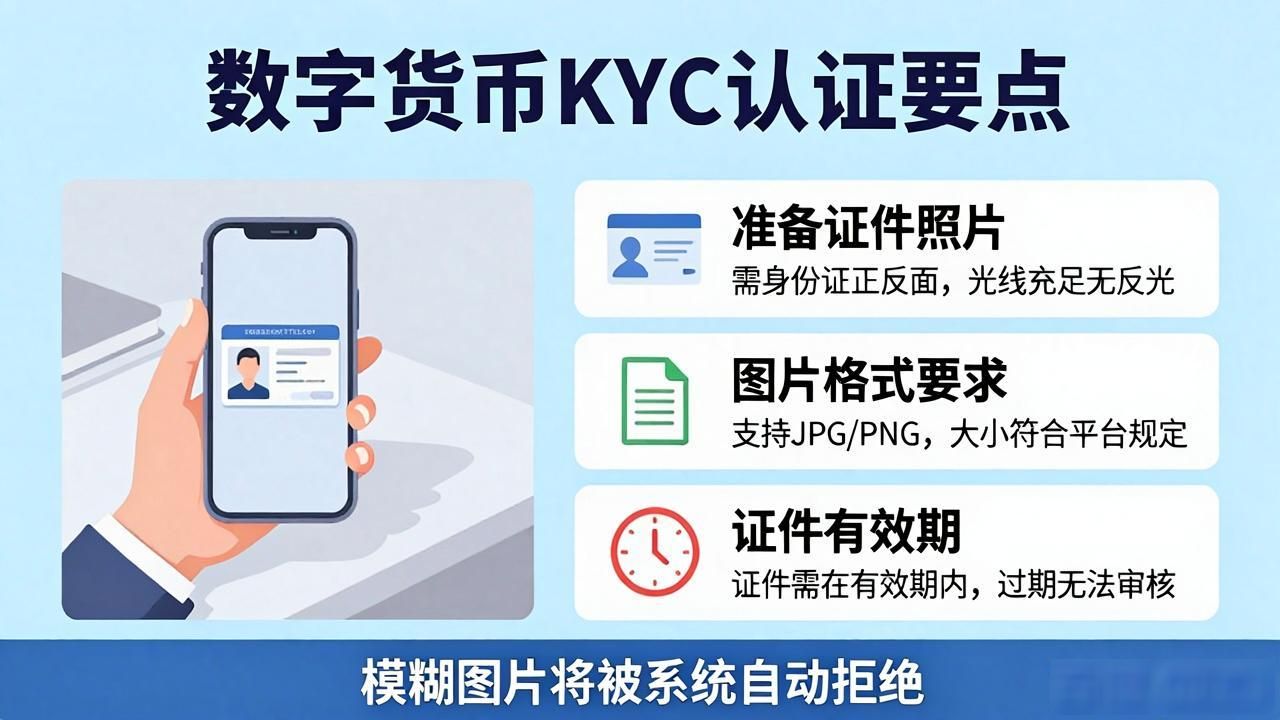 KYC数字资产交易身份验证流程_数字货币kyc教程_上传证件照片要求