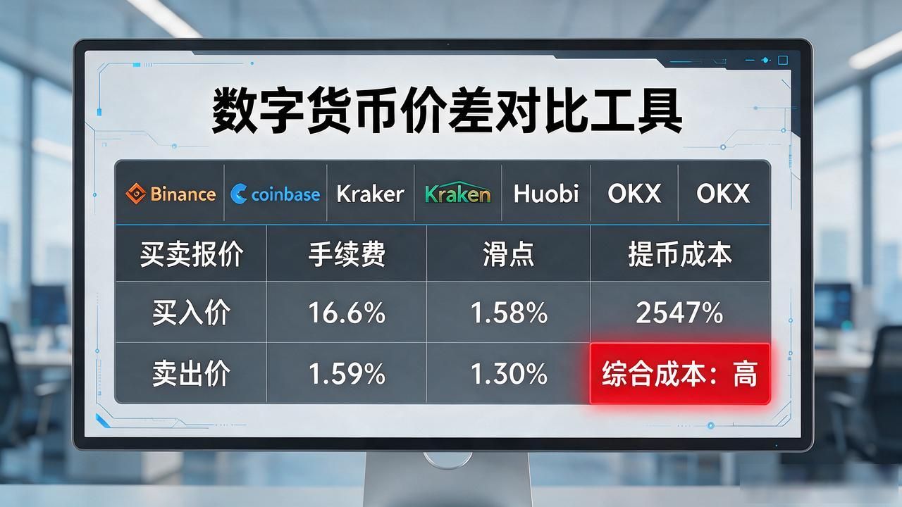 各交易所实时报价比价方法_数字货币交易所价差对比工具_数字货币价差对比工具