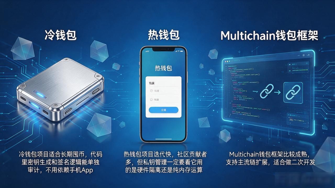 GitHub数字货币钱包项目安全审计指南_冷钱包热钱包Multichain框架选型建议_github上数字货币钱包